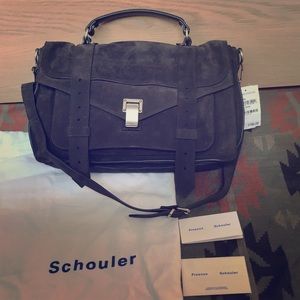 BNWT Proenza Schouler PS1 medium satchel suede